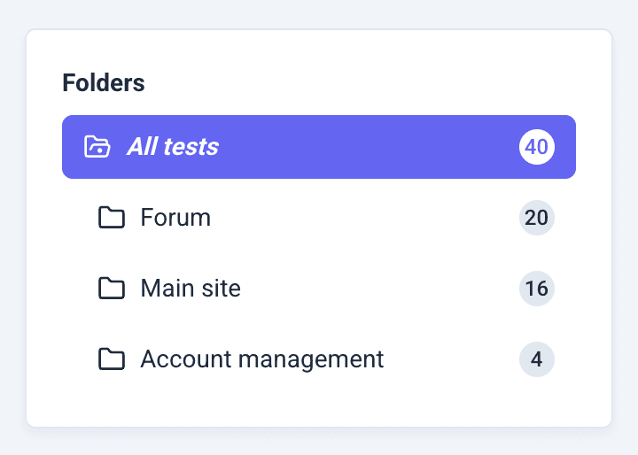 Folder overview screenshot
